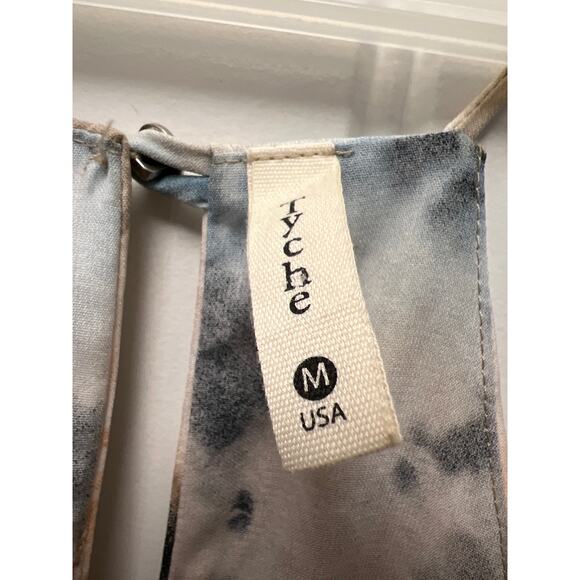 Tyche Women’s Sleeveless Watercolor Summer V-Neck Romper Size M Multicolor - Picture 2 of 5